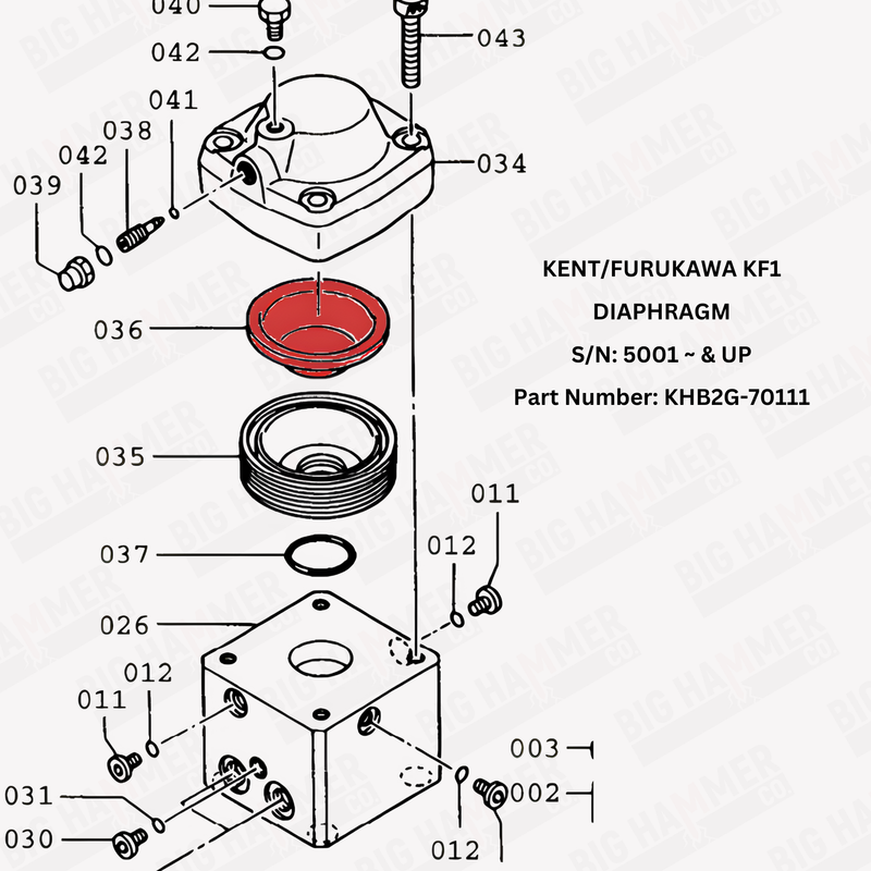Kent/Furukawa KF1 Diaphragm