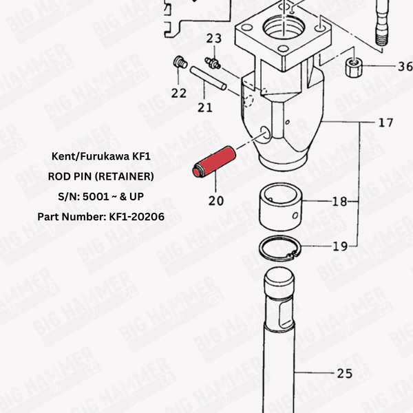Kent/Furukawa KF1 Rod Pin (Retainer)