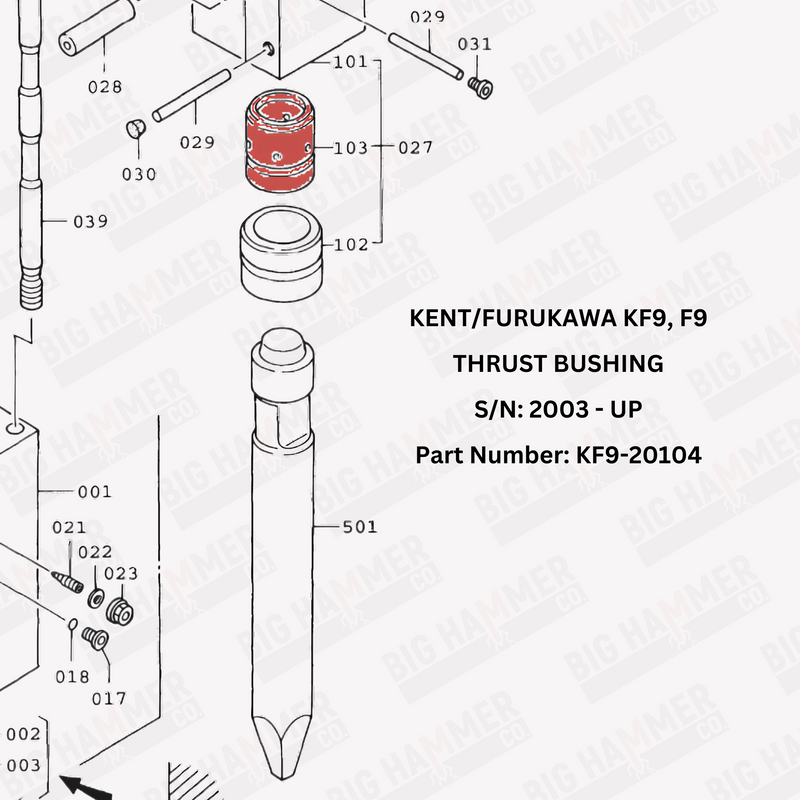 Kent/Furukawa KF9, F9 Thrust Bushing