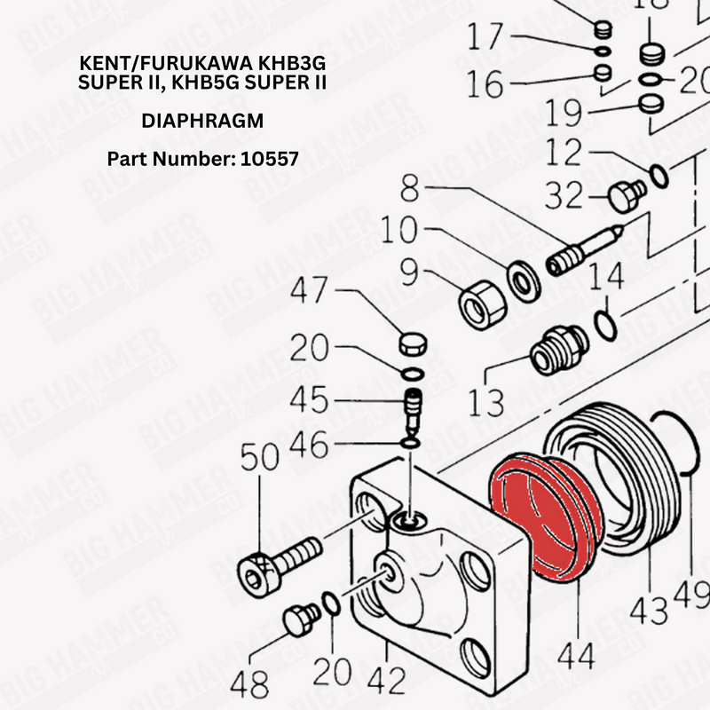 Kent/Furukawa KHB3G SUPER II, KHB5G SUPER II Diaphragm