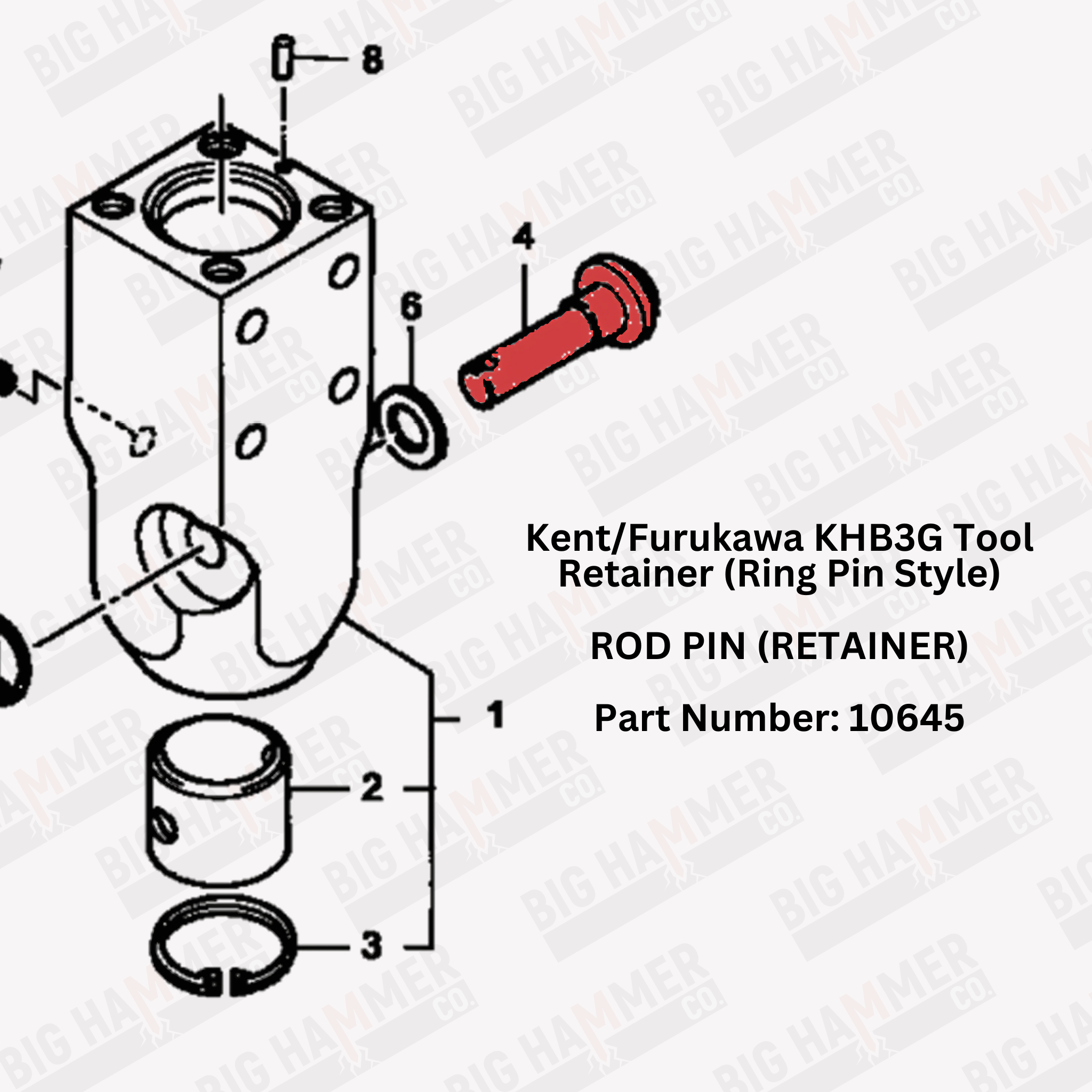 Kent/Furukawa KHB3G Tool Retainer (Old Style)