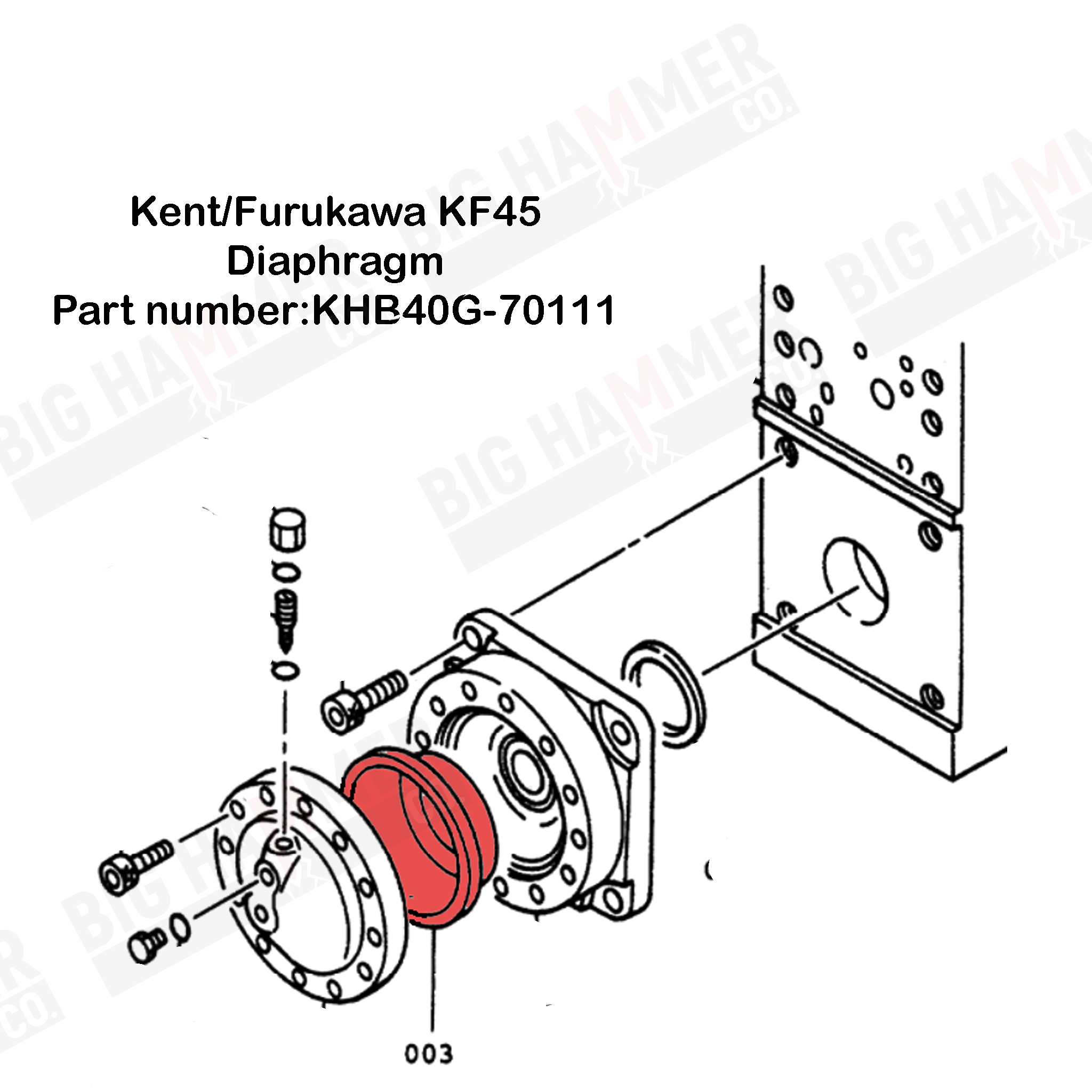 Kent/Furukawa F45, KF45, FXJ475, 40G, HB40G, KHB40G Membrane/Diaphragm