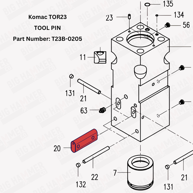 Komac TOR23 Tool Pin