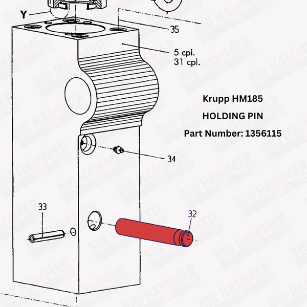 Krupp HM185 Holding Pin (Tool Retainer)
