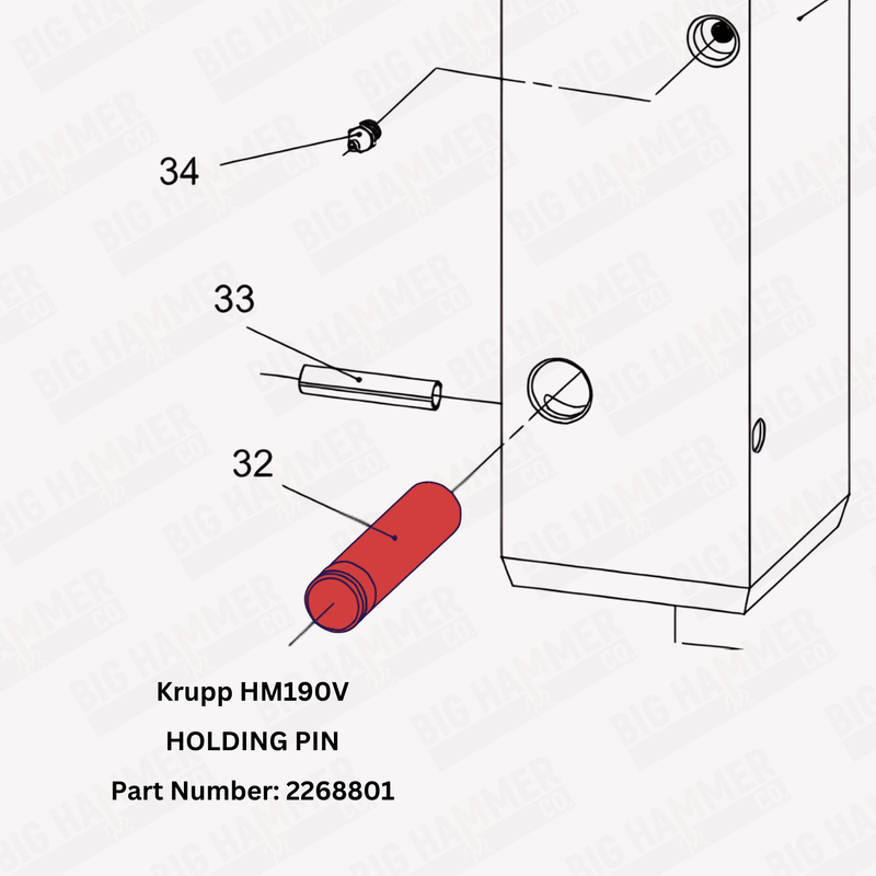 Krupp HM190V Holding Pin (Tool Retainer)