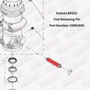 Kubota BR310 Tool Retaining Pin