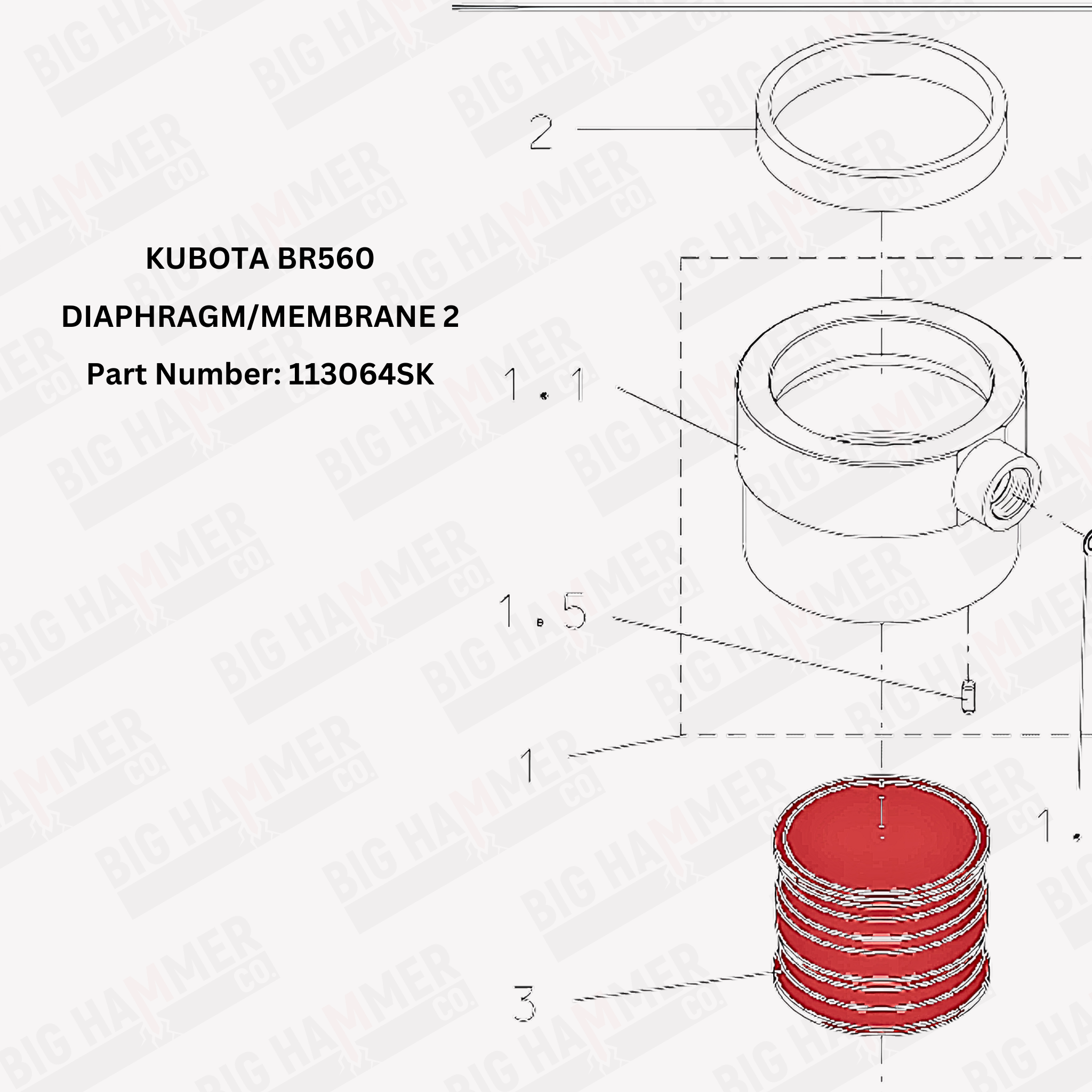 Kubota BR560 Diaphragm/Membrane