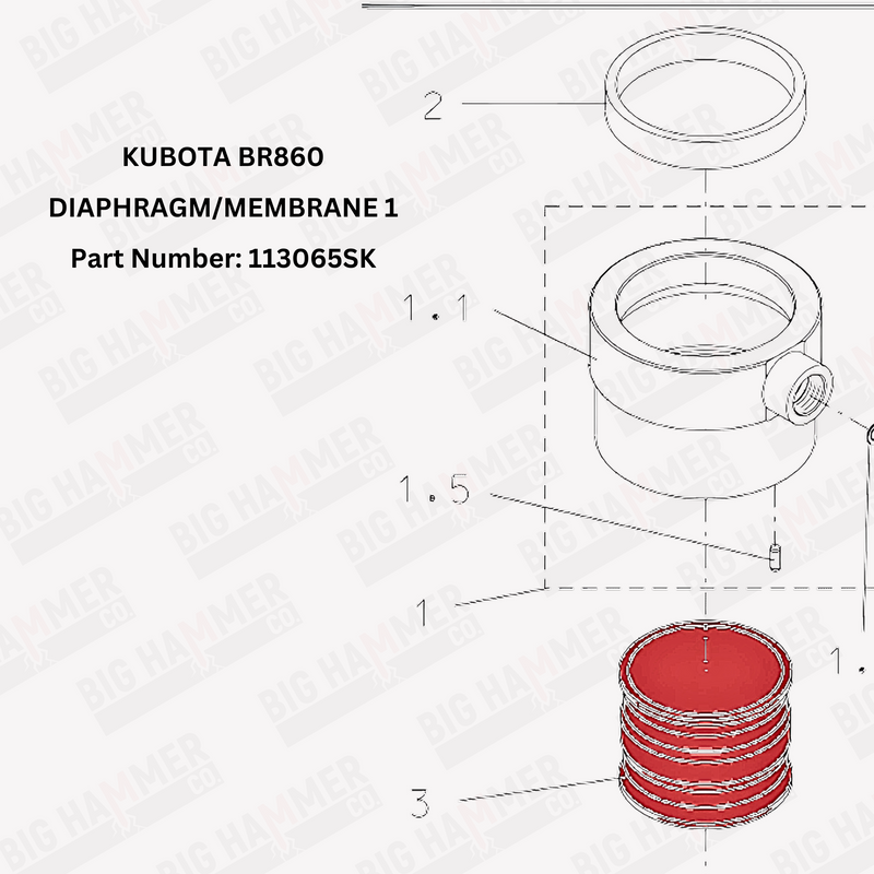 Kubota BR860 Diaphragm/Membrane