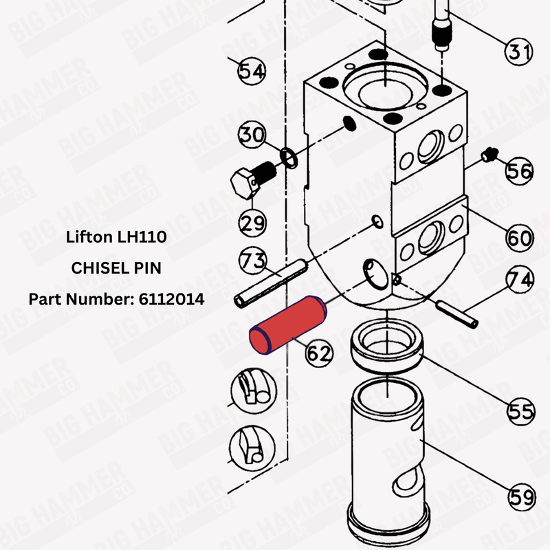Lifton LH110 Chisel Pin (Tool Retainer)