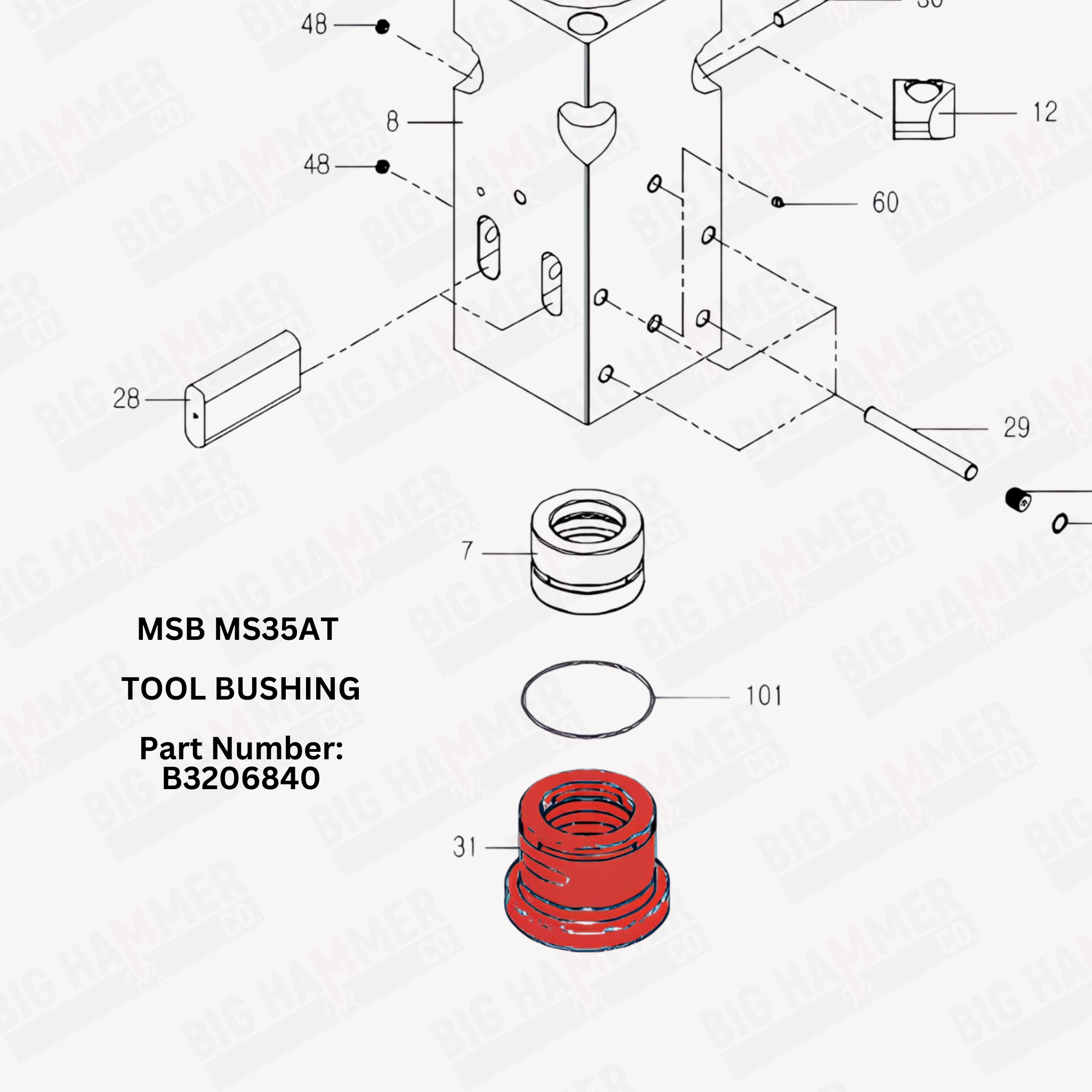 MSB MS35AT Tool Bushing