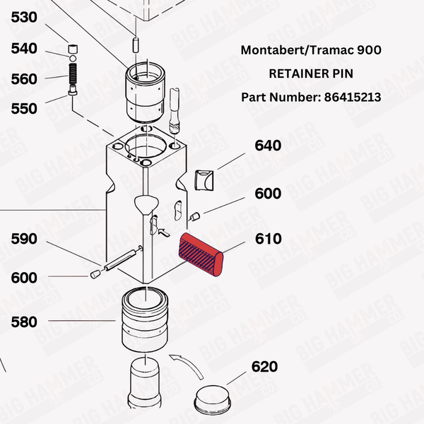Montabert/Tramac 900 Retaining Pin