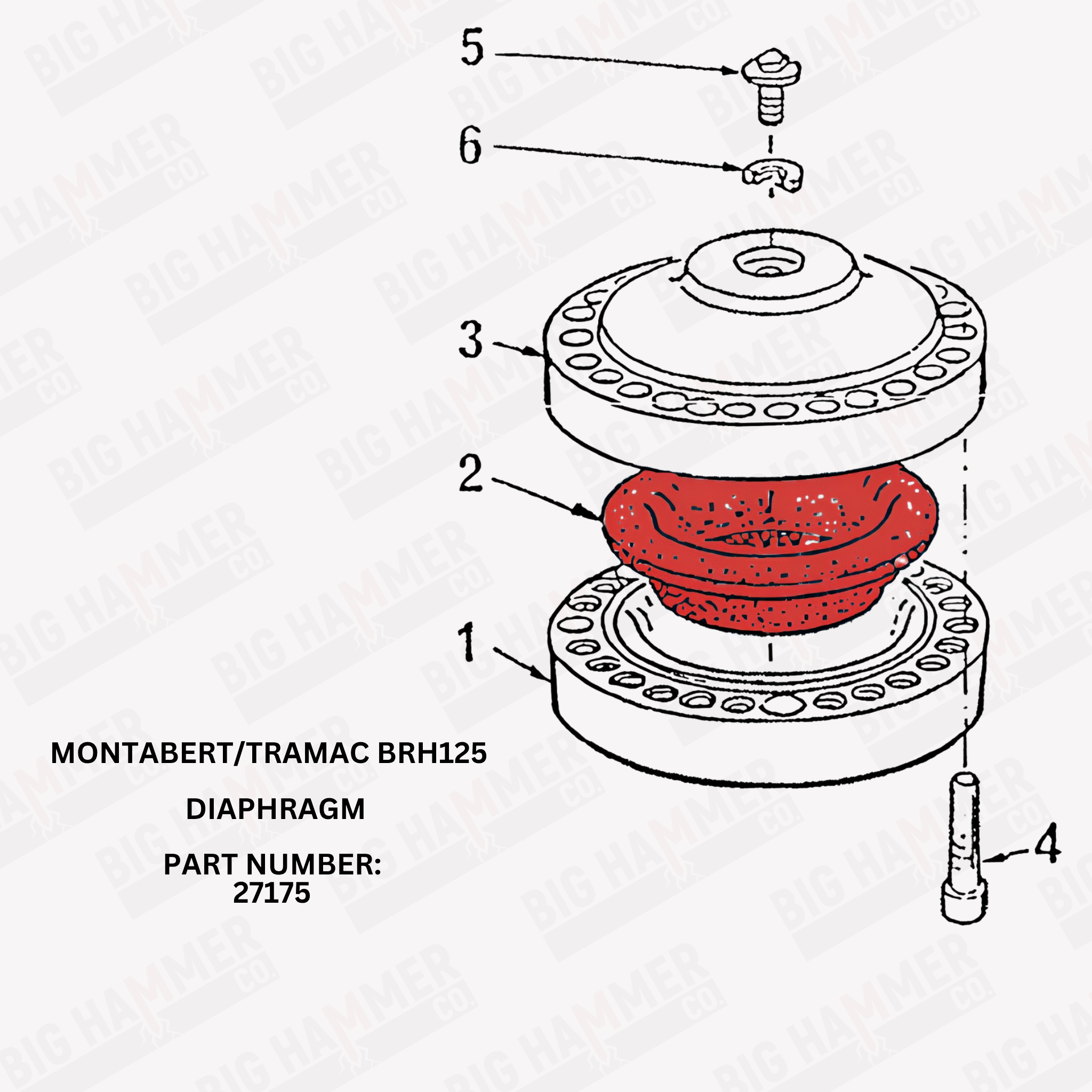Montabert/Tramac BRH125 Diaphragm
