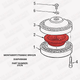 Montabert/Tramac BRH125 Diaphragm