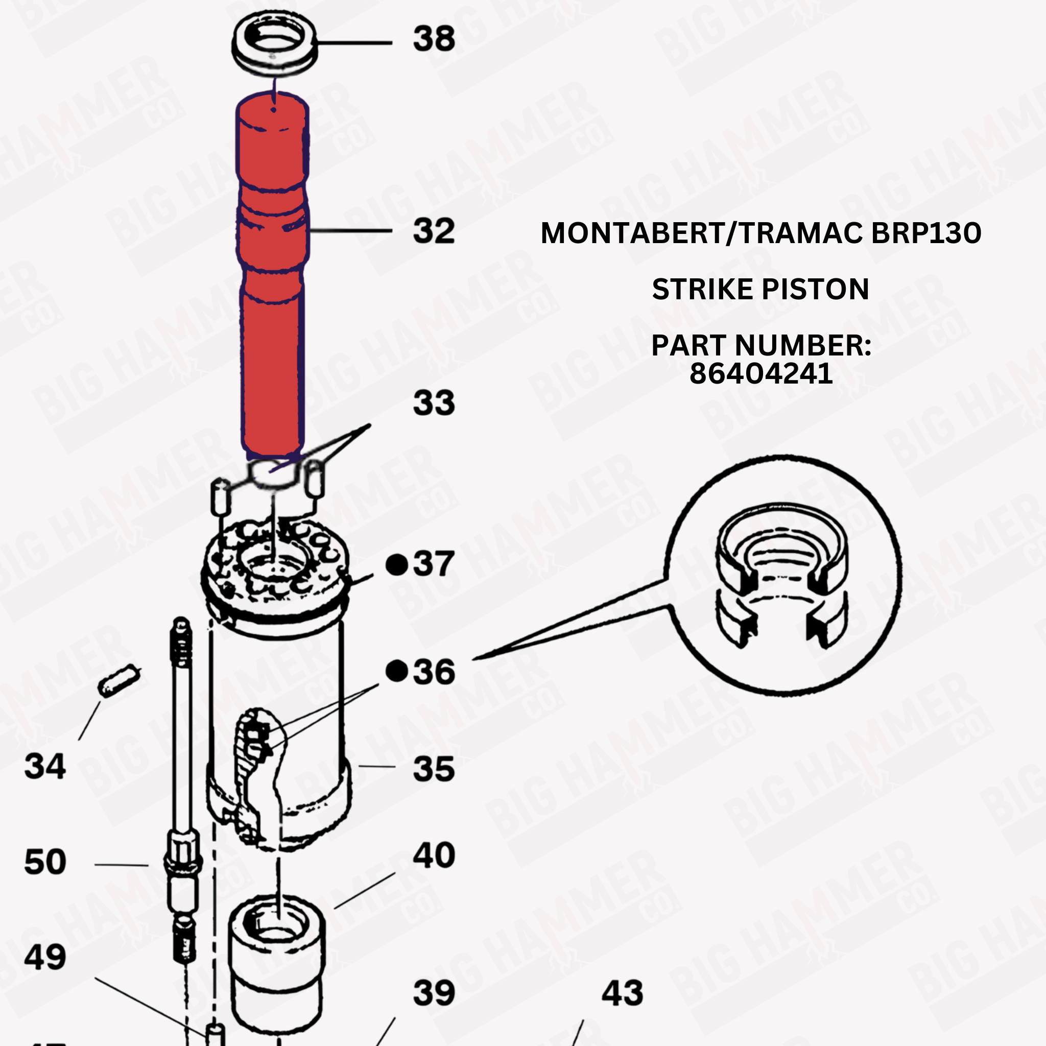 Montabert/Tramac BRP130 Strike Piston