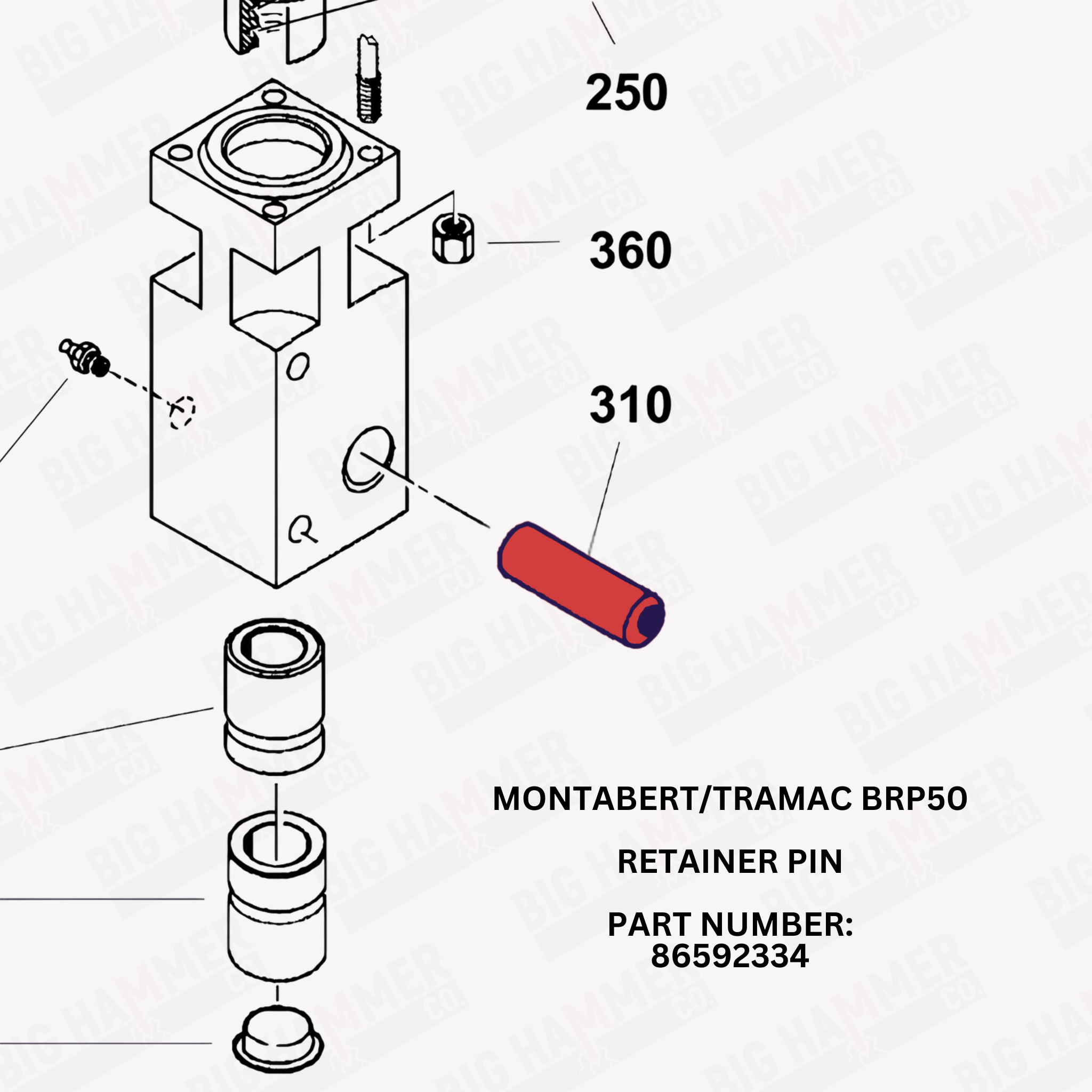 Montabert/Tramac BRP50 Retainer Pin