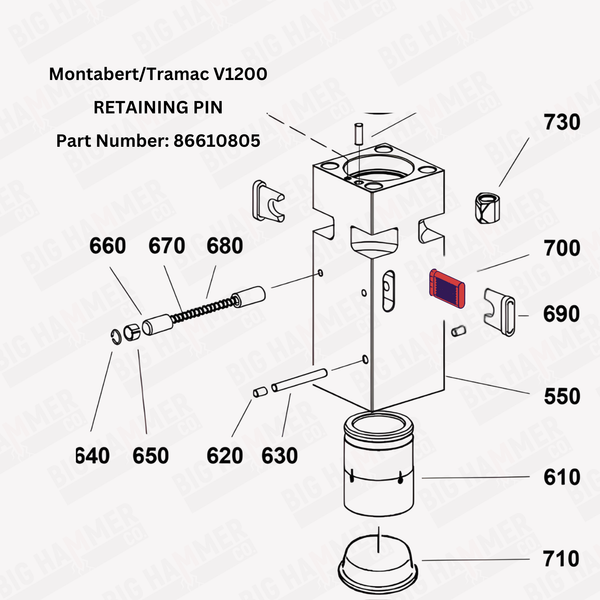 Montabert/Tramac V1200 Retaining Pin
