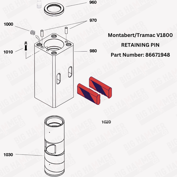 Montabert/Tramac V1800 Retaining Pin