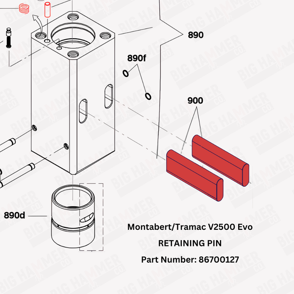 Montabert/Tramac V2500 Evo Retainer Pin