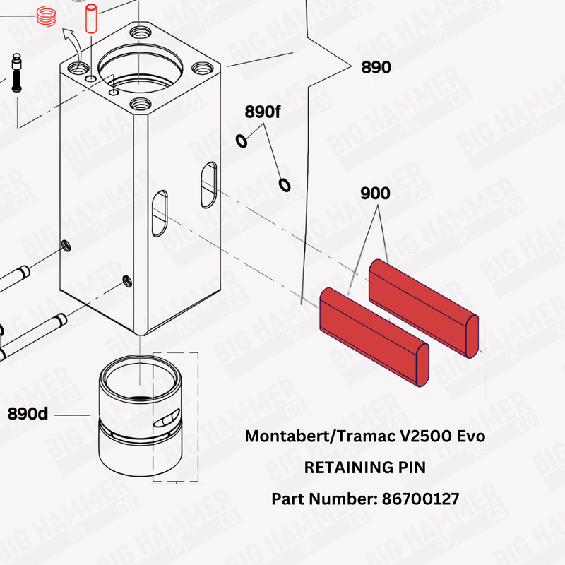 Montabert/Tramac V2500 Evo Retainer Pin