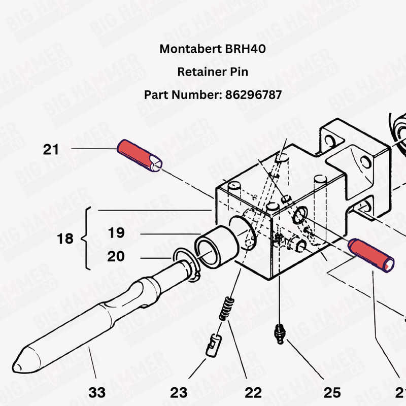 Montabert BRH40 Retainer Pin