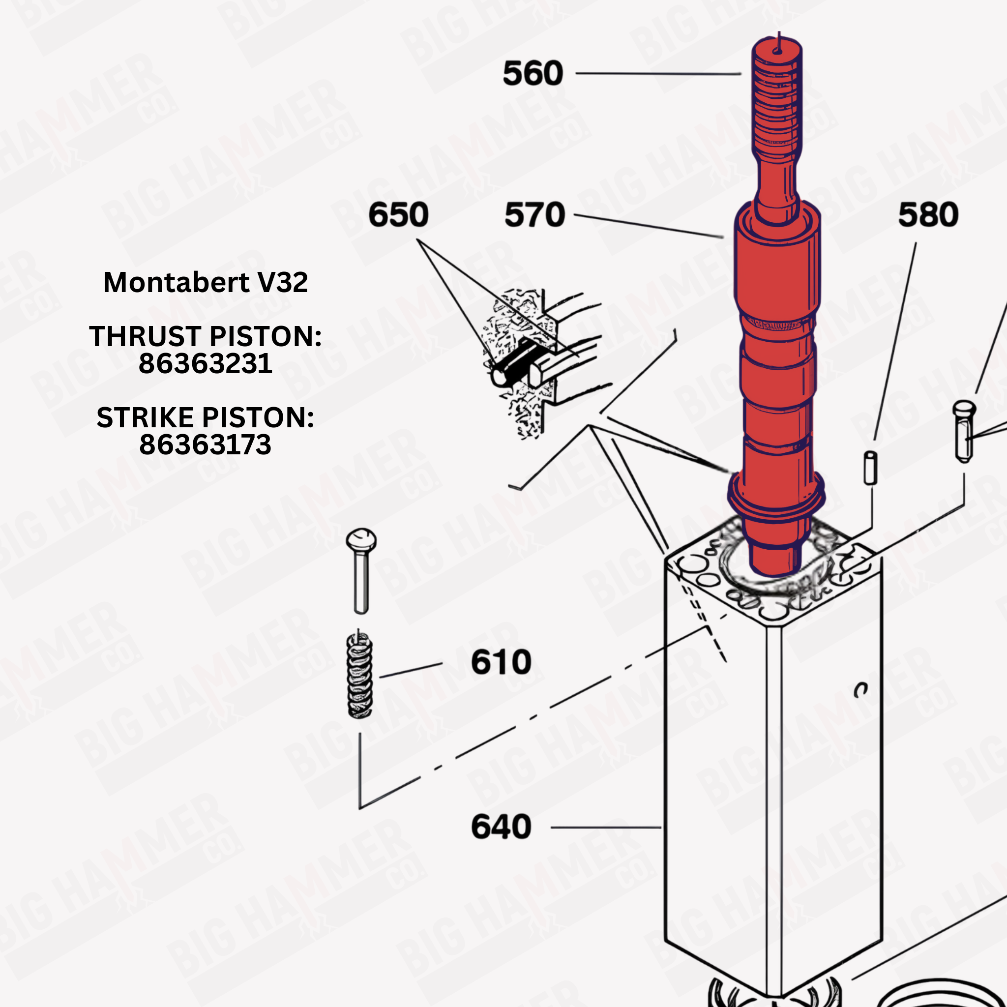 Montabert V32 Piston