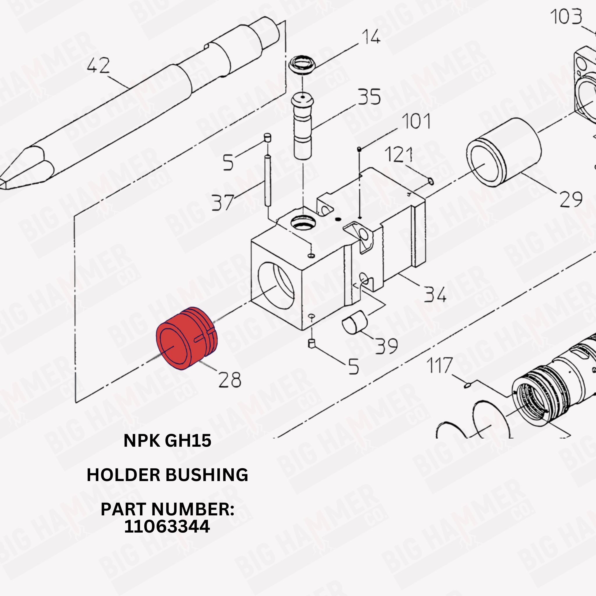 NPK GH15 Holder Bushing