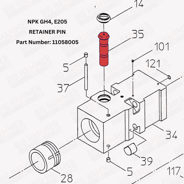 NPK GH4, E205 Retaining Pin