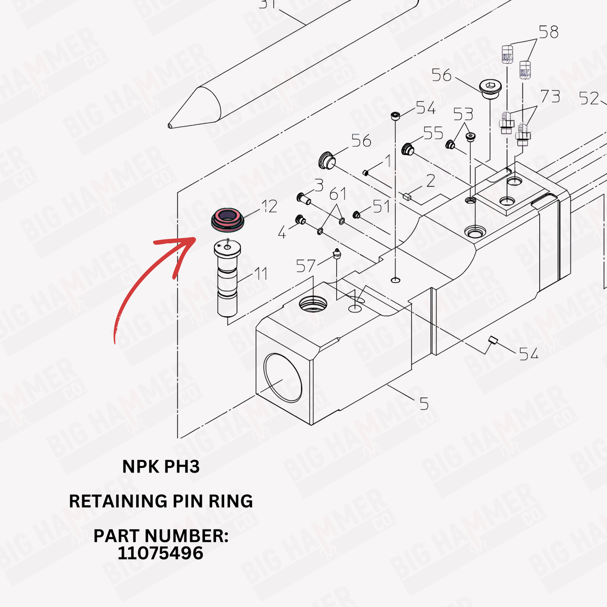 NPK PH3 Retaining Pin Ring