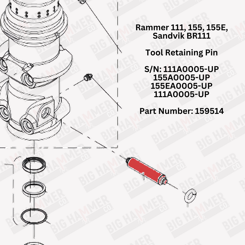 Rammer 111, 155, 155E, Sandvik BR111 Tool Retaining Pin