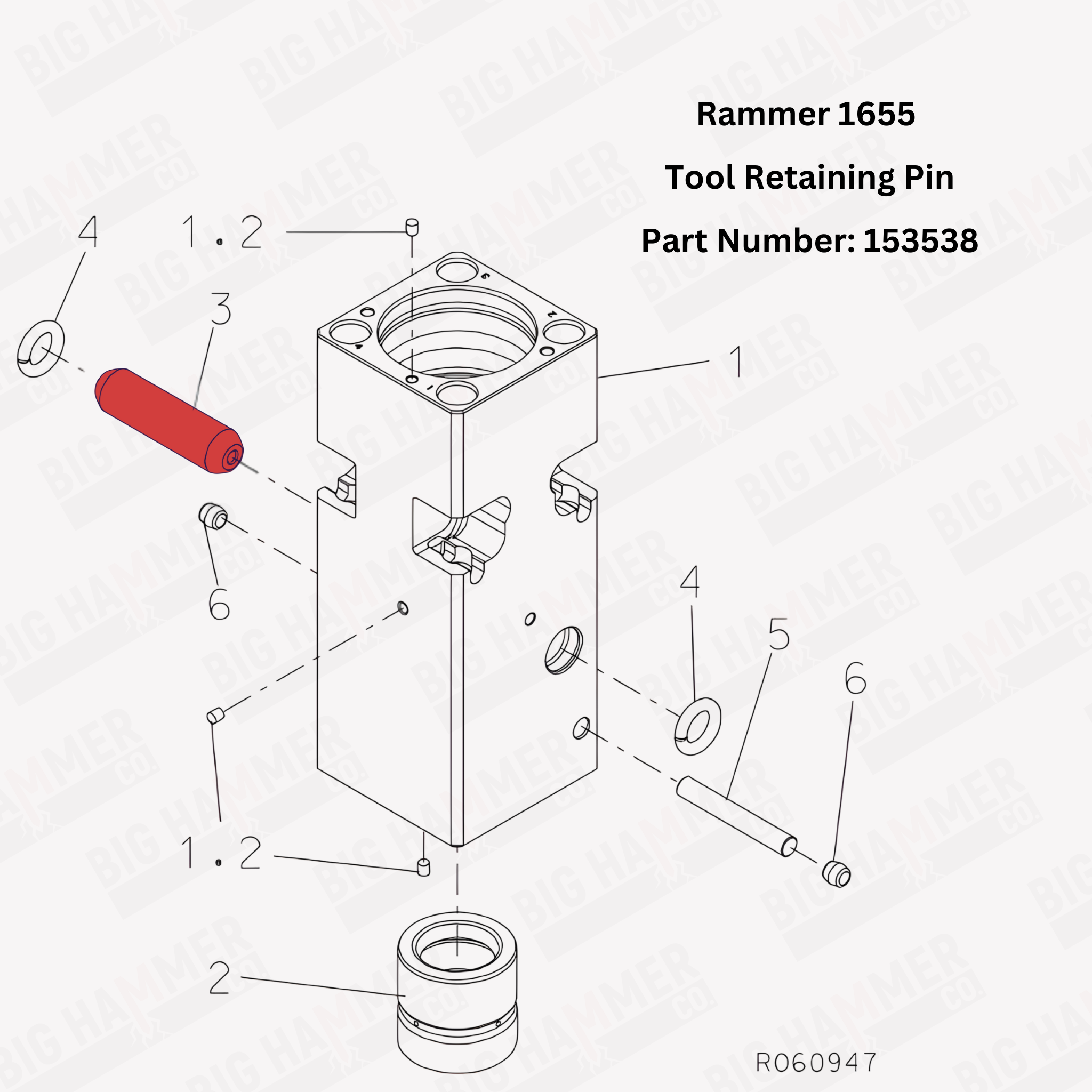 Rammer 1655 Tool Retaining Pin