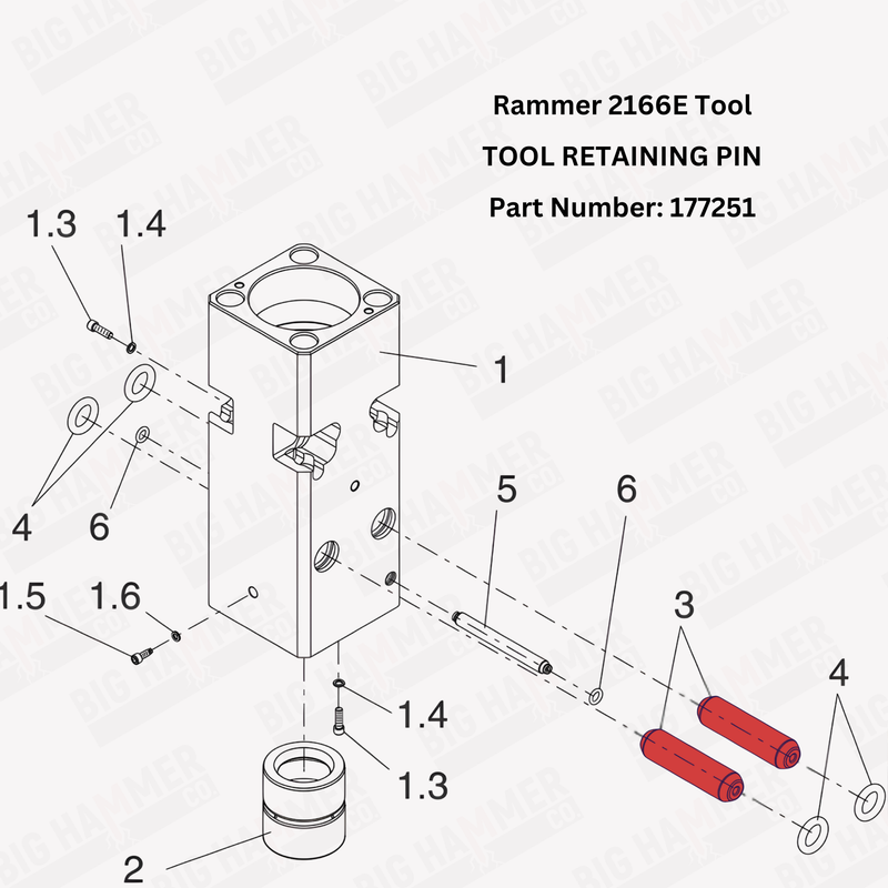 Rammer 2166E Tool Retaining Pin