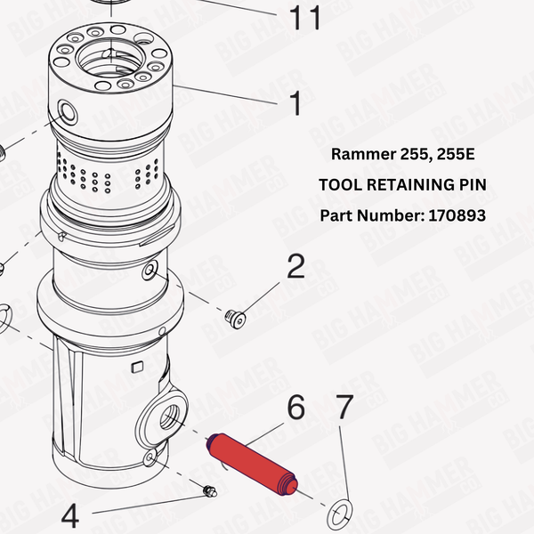 Rammer 255, 255E Tool Retaining Pin