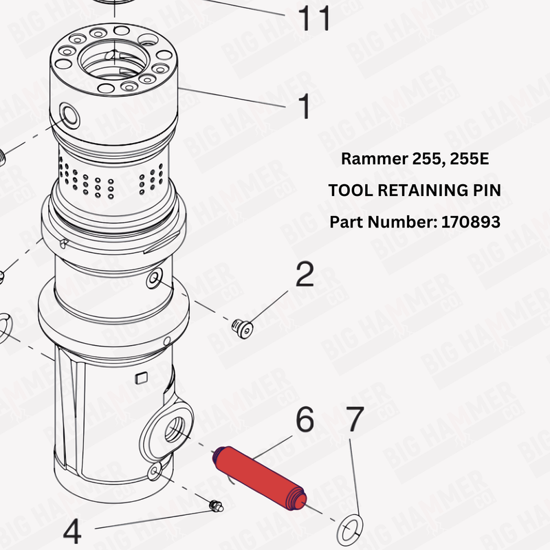 Rammer 255, 255E Tool Retaining Pin