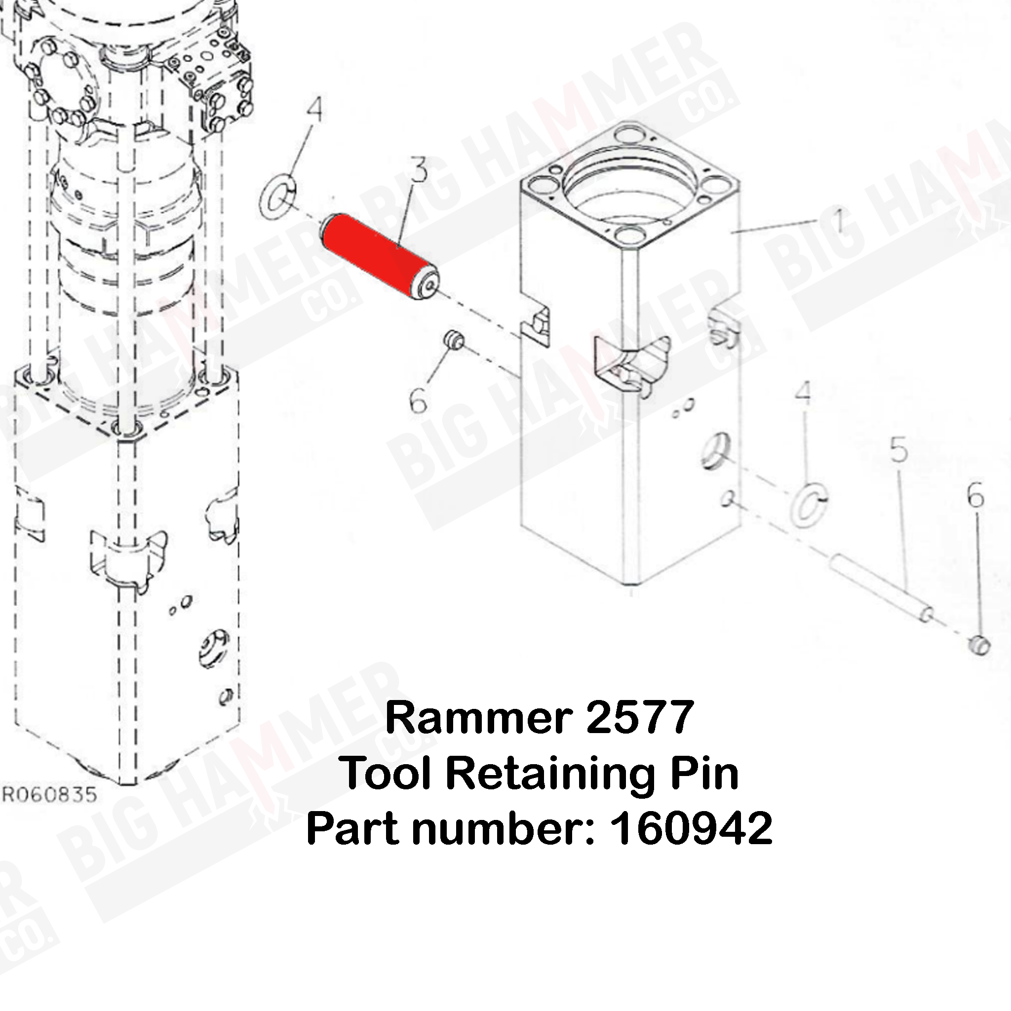 Rammer 2577 Tool Retaining Pin