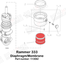 Rammer 211, 333, 355, 355E, IN11 Membrane/Diaphragm