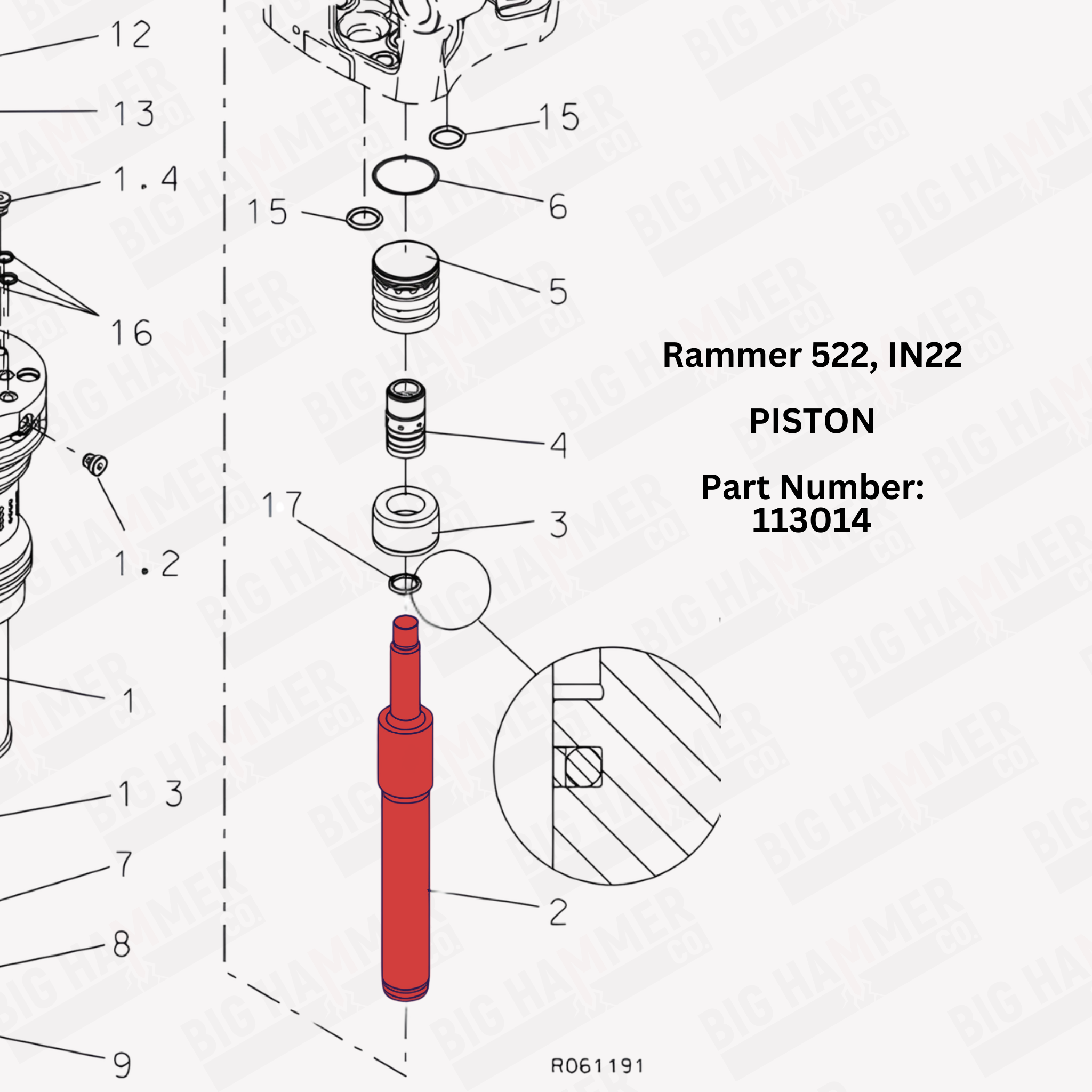 Rammer 522, IN22 Piston
