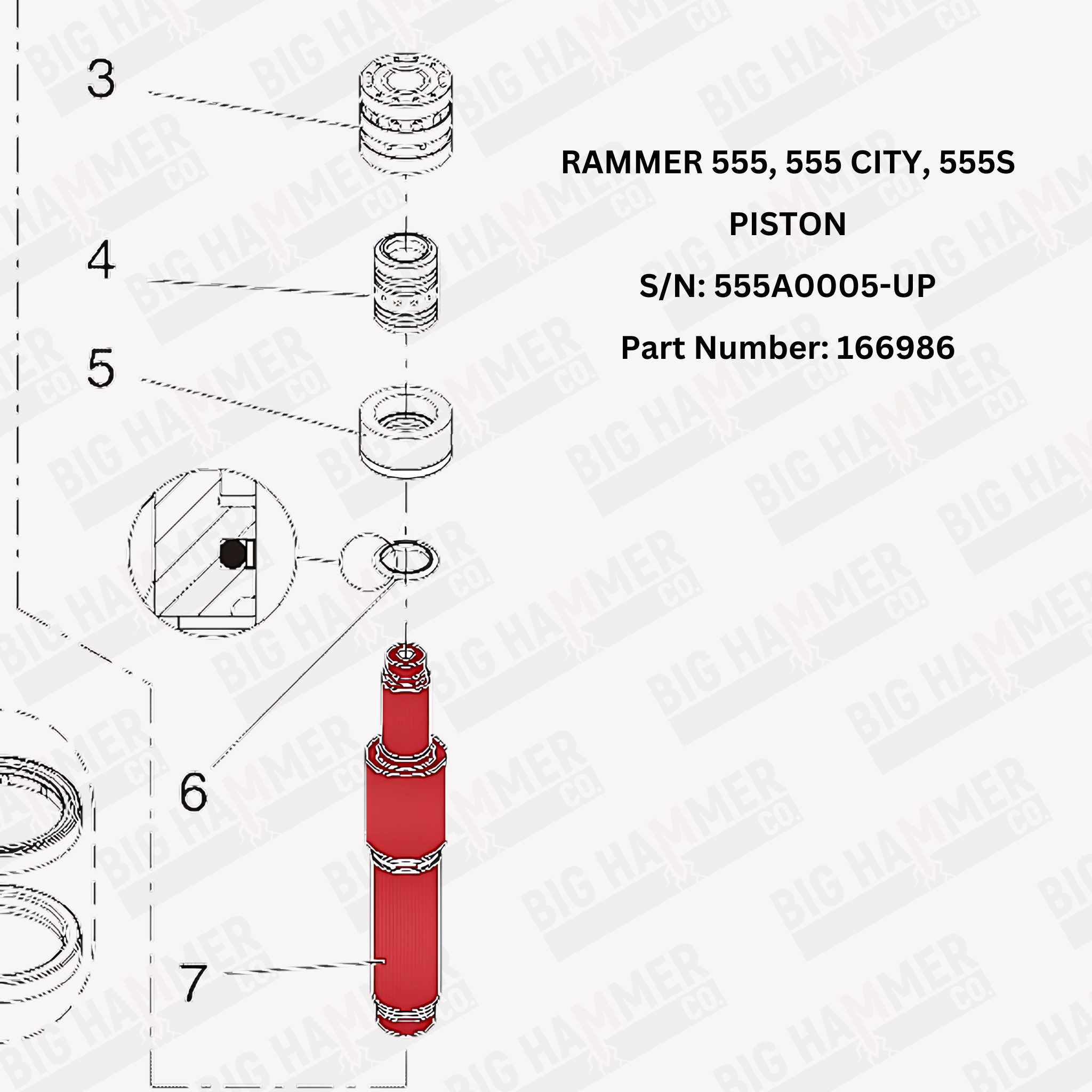 Rammer 555, 555 City, 555S Piston