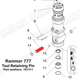 Rammer 777, Sandvik BR777 Tool Retaining Pin