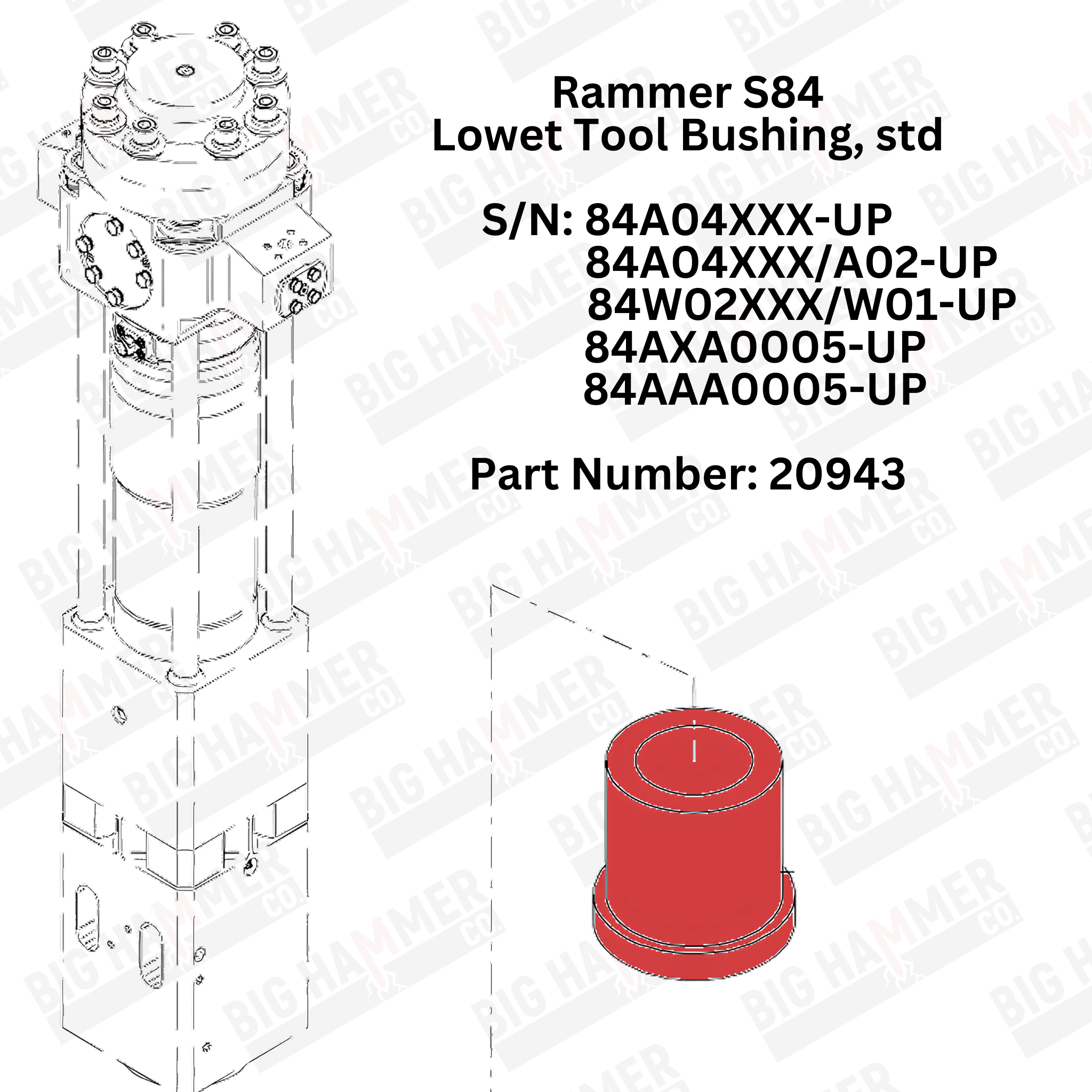 Rammer S84 Lower Bushing