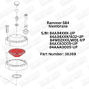 Rammer S84, S86, S86W Membrane/Diaphragm