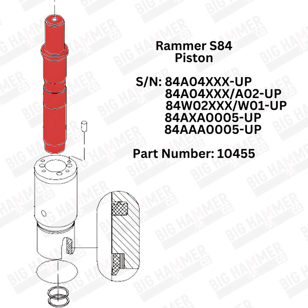 Rammer S84, S84W Piston