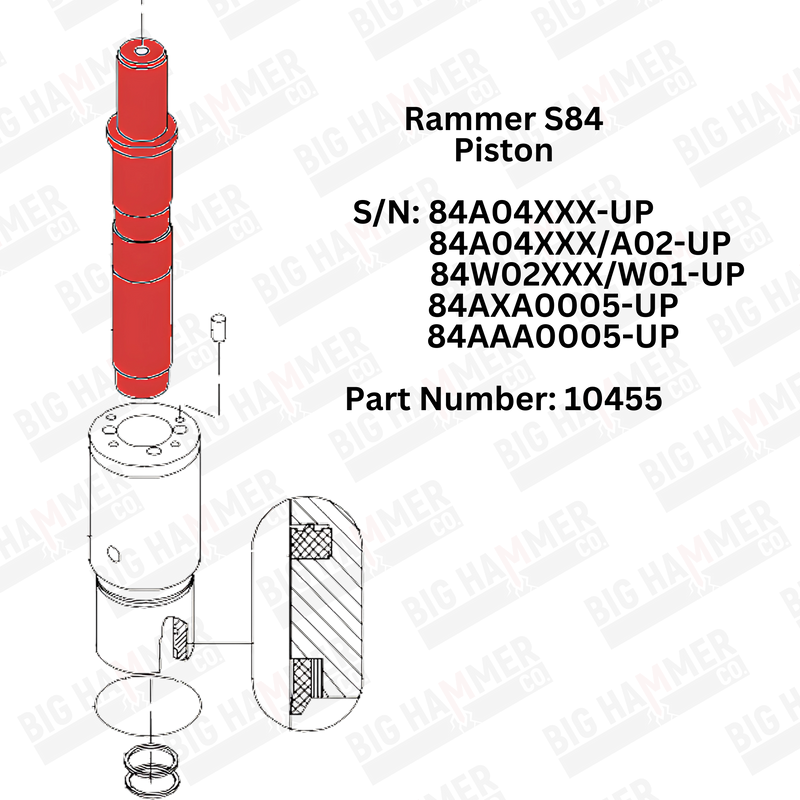 Rammer S84, S84W Piston