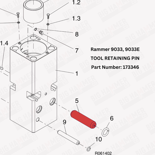 Rammer 9033, 9033E Tool Retaining Pin