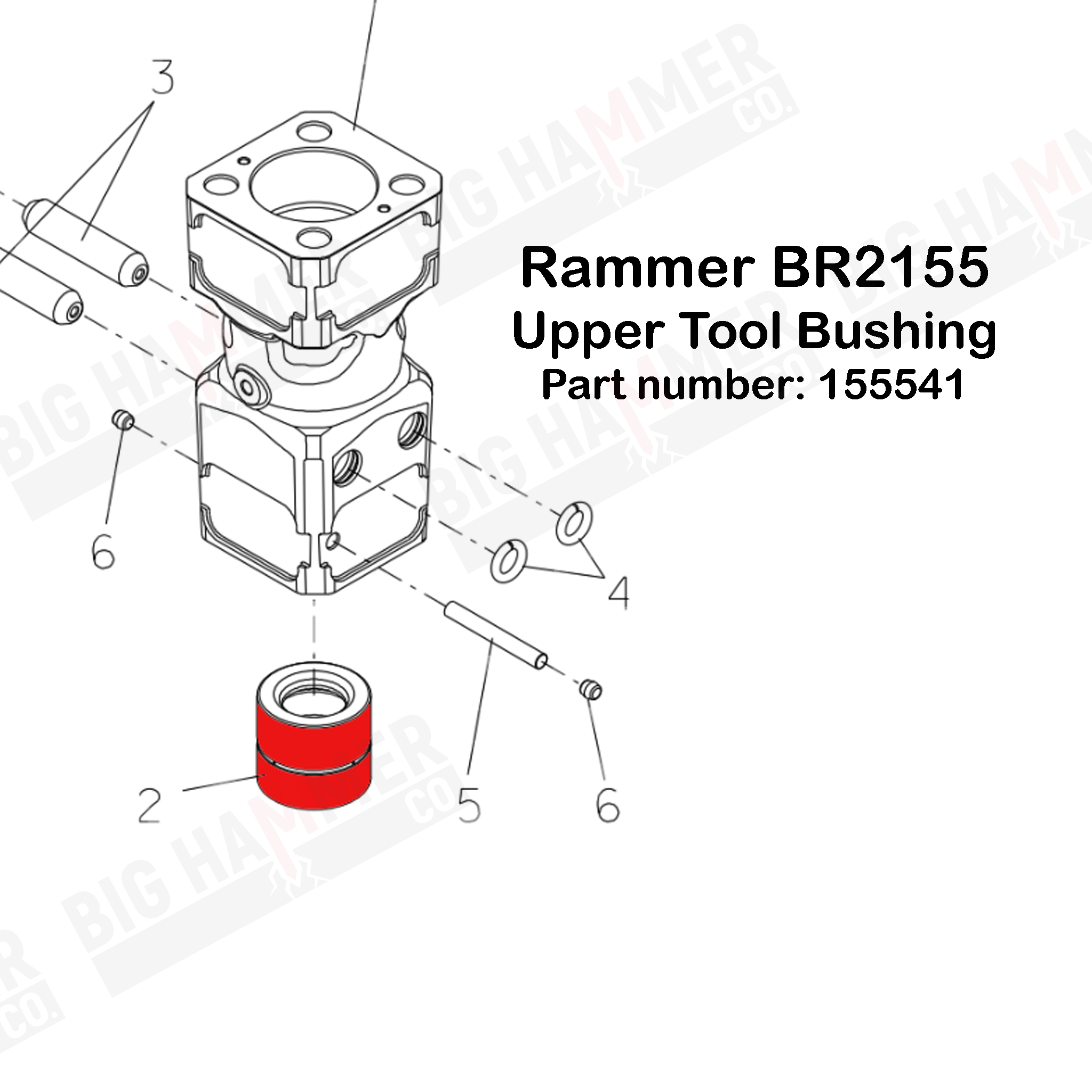 Rammer BR2155 Upper Bushing