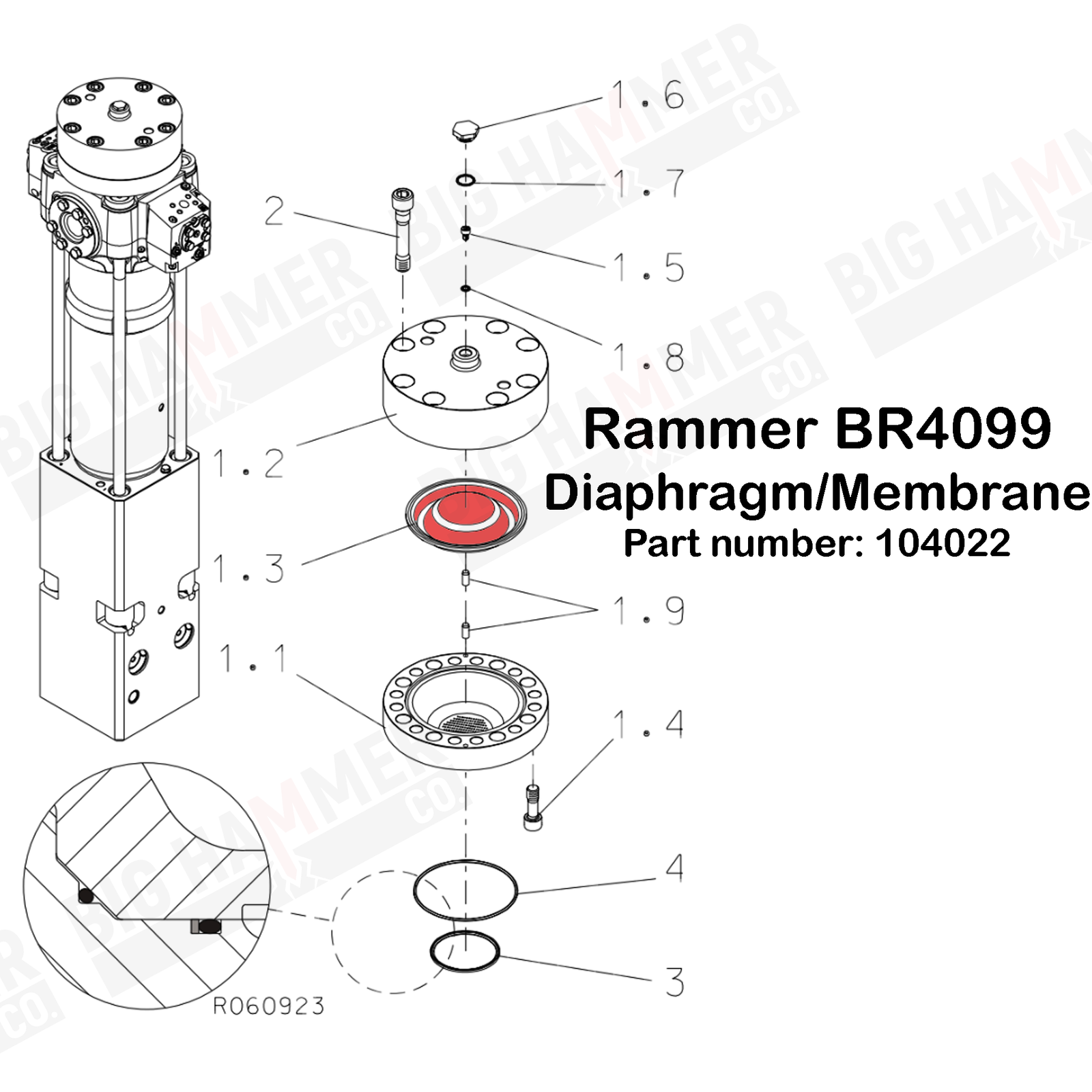 Rammer BR4099 Membrane/Diaphragm