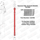 Rammer E65, Sandvik BR2266 Side Bolt Complete