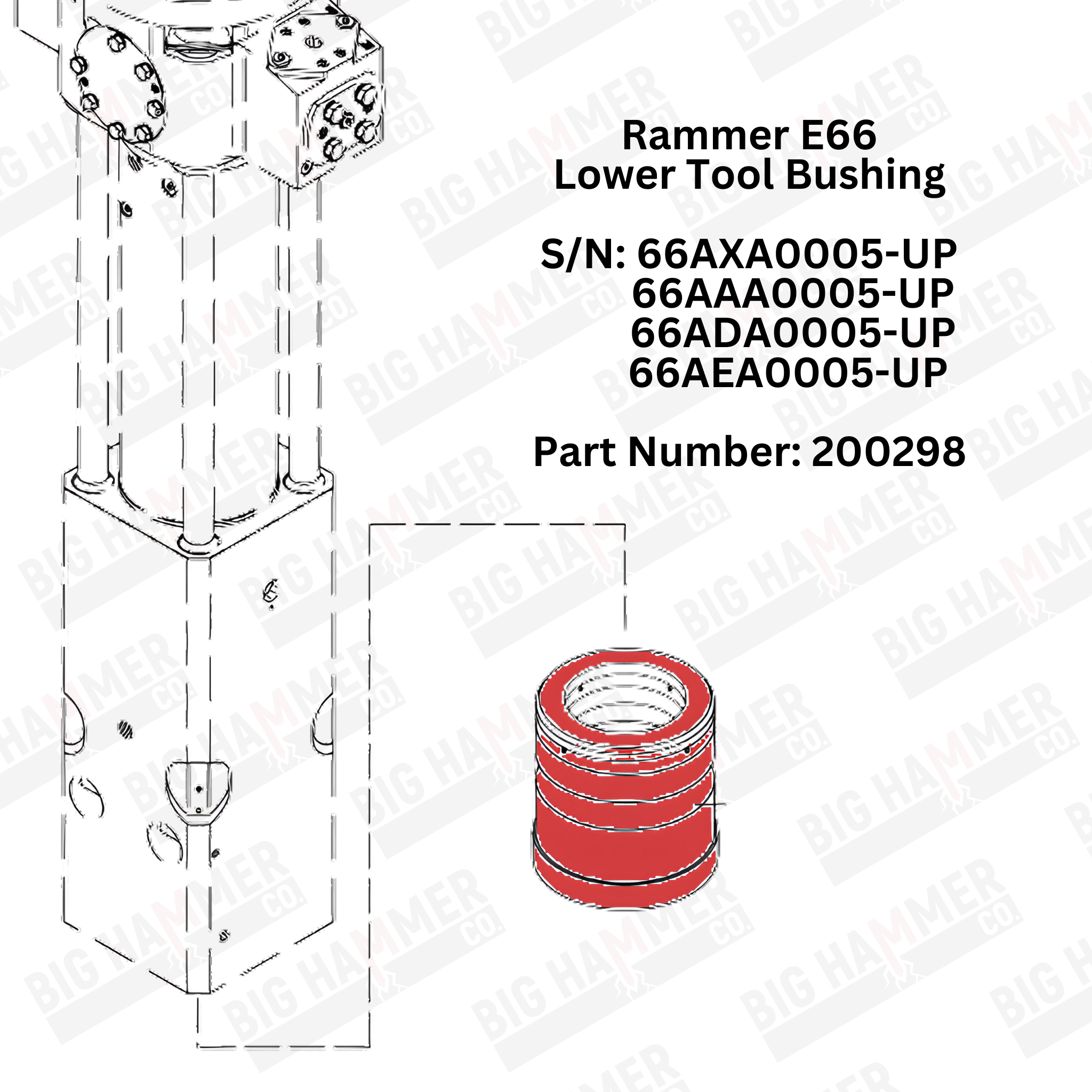 Rammer E66 Lower Bushing