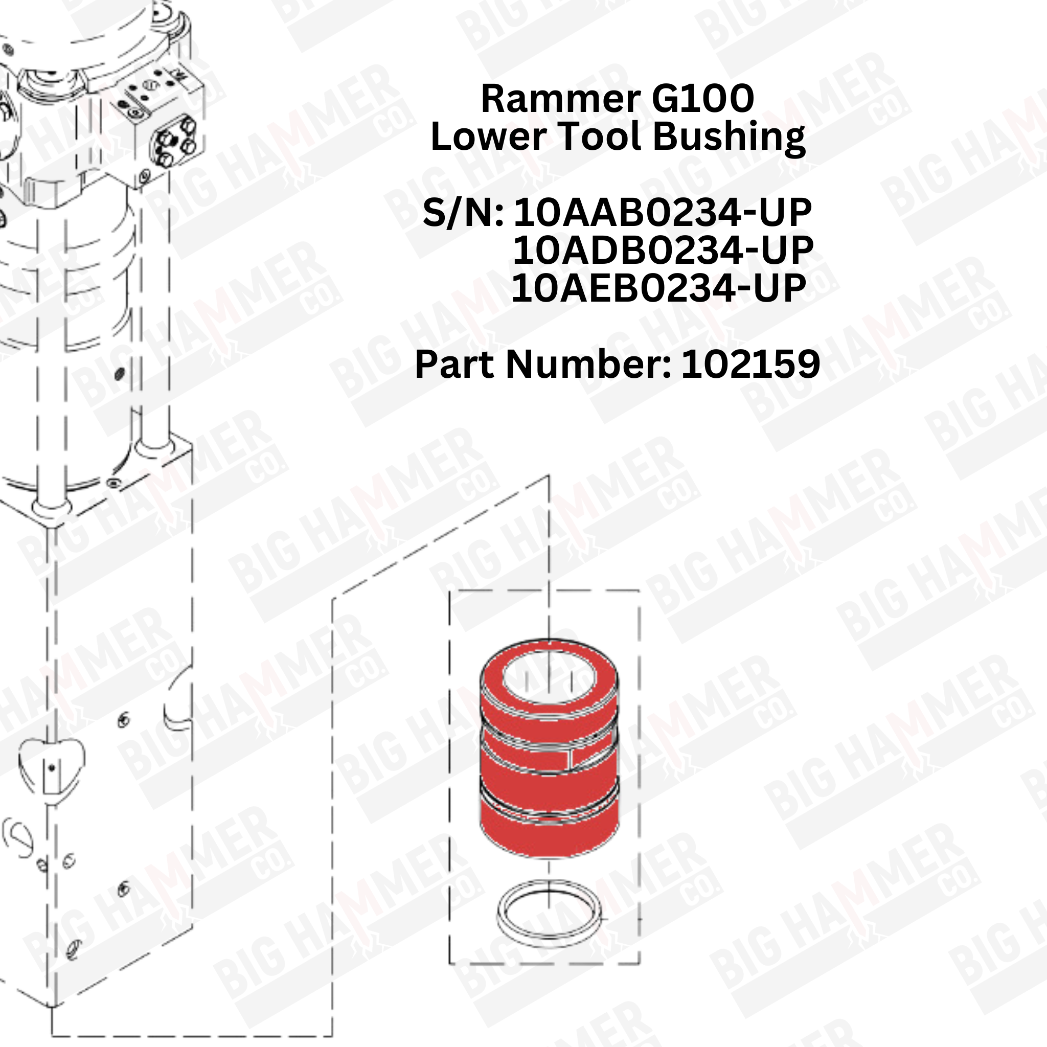 Rammer G100 Lower Bushing