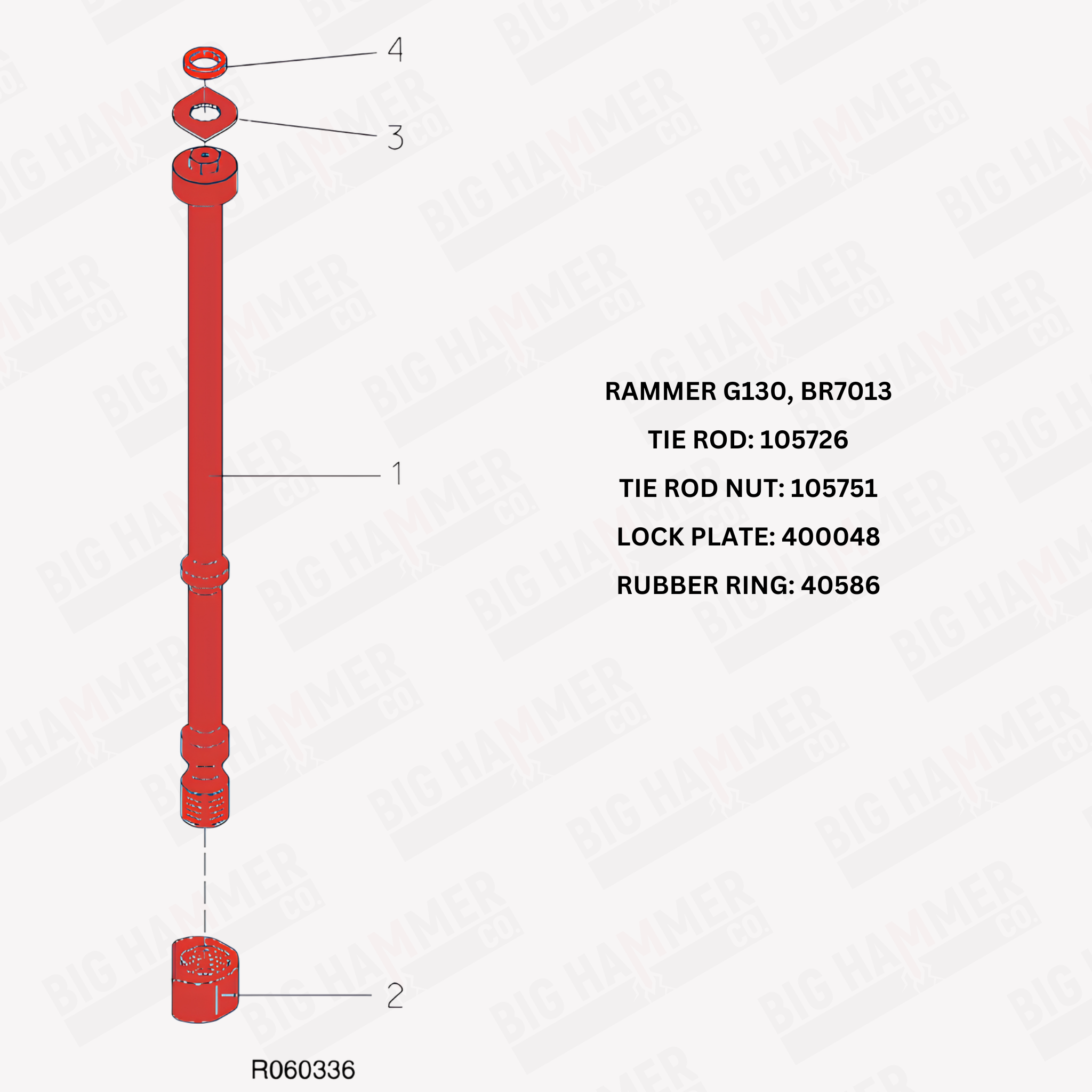 Rammer G130, BR7013 Side Bolt Complete