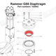 Rammer G80, G88 City, 3288, 3288E Sandvik BR3288 Membrane/Diaphragm